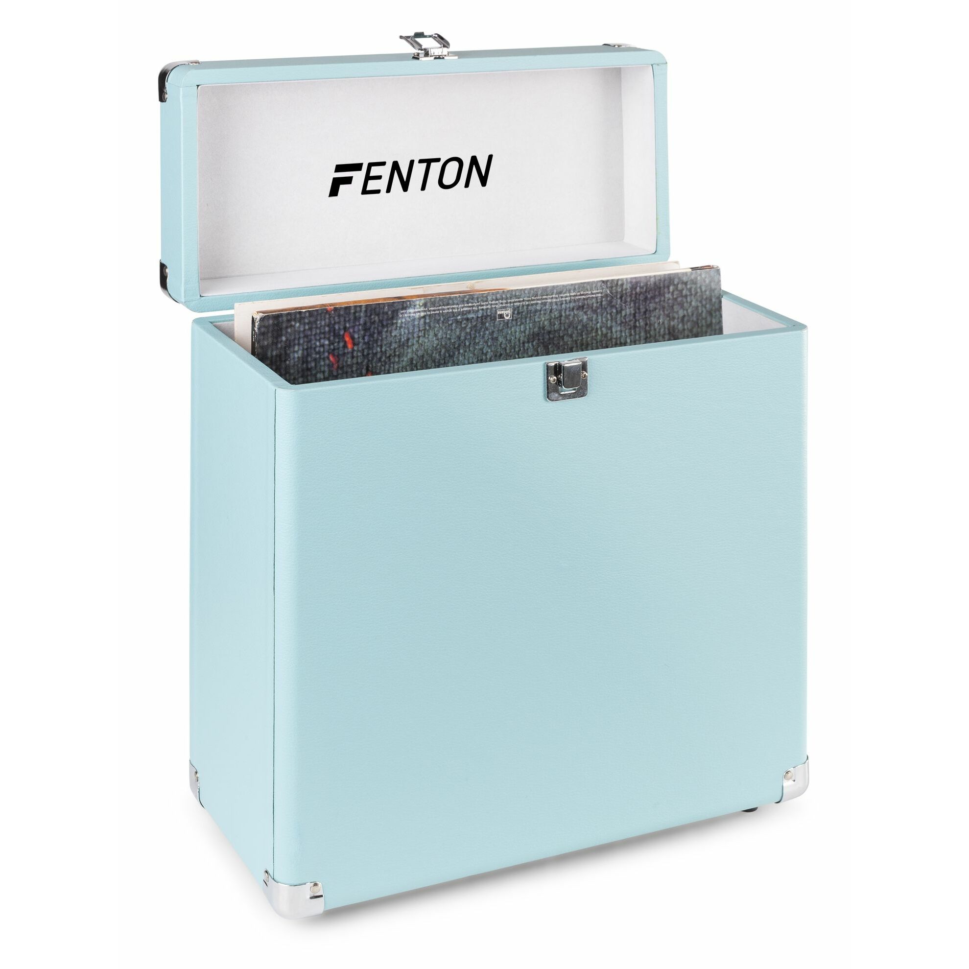 Fenton Retourdeal -  RC30 platenkoffer voor ruim 30 platen - Blauw