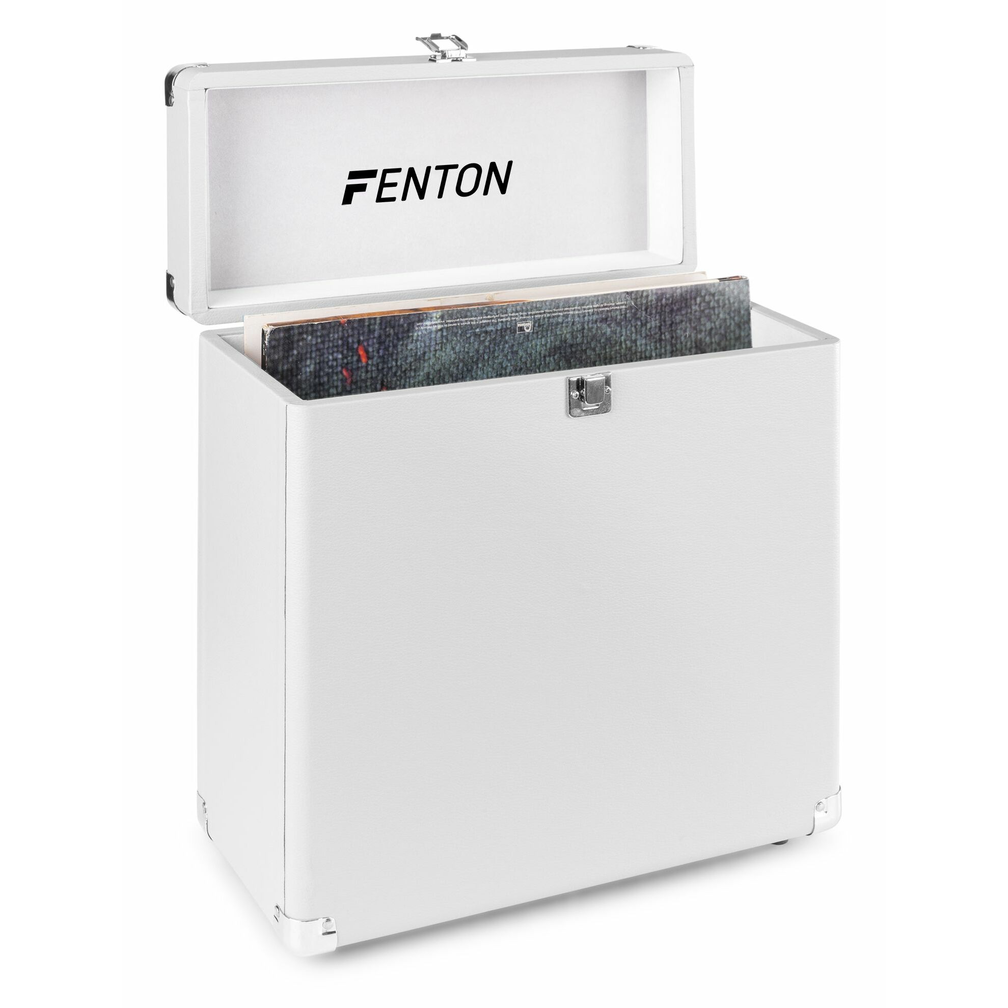 Retourdeal - Fenton RC30 platenkoffer voor ruim 30 platen - Wit
