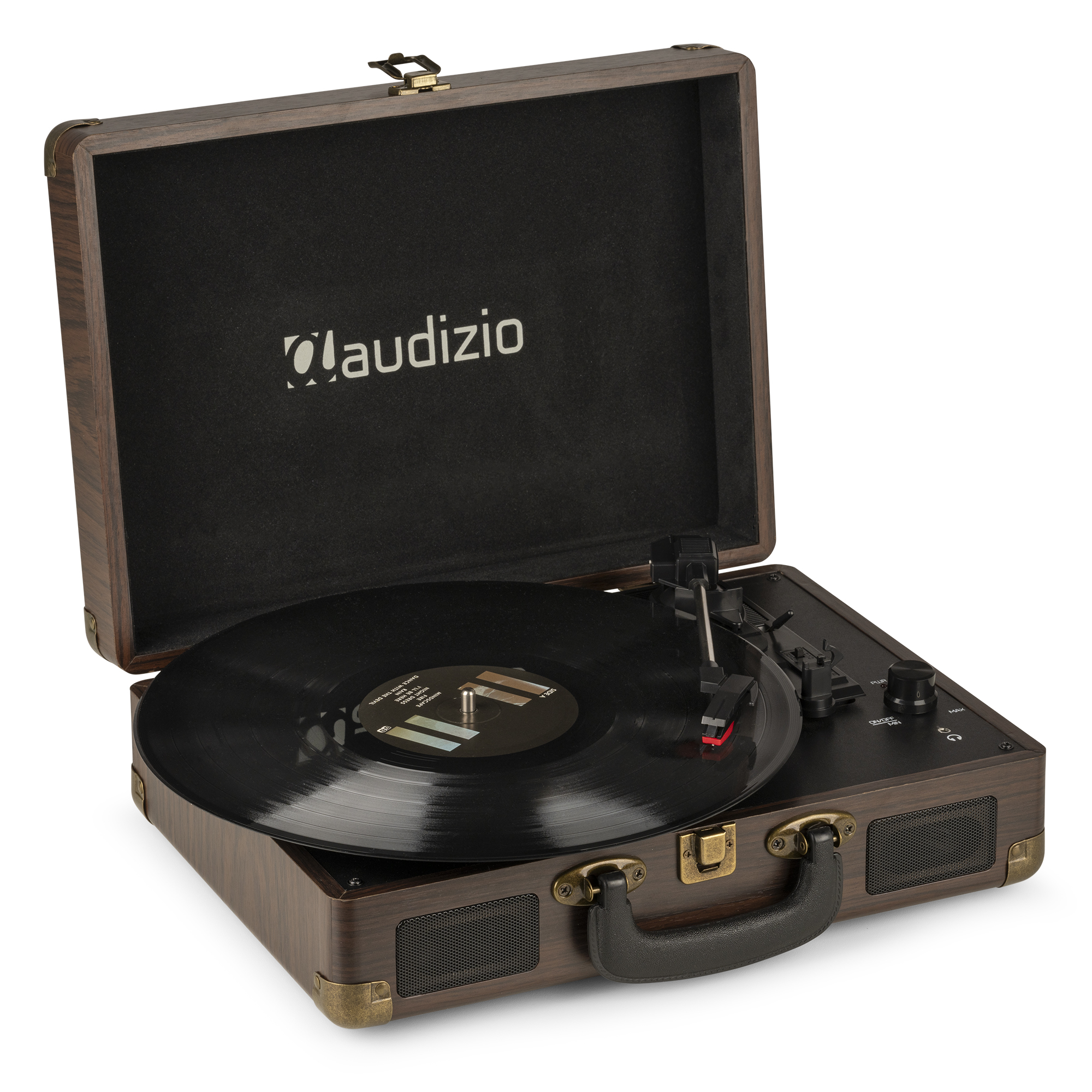 Retourdeal - Audizio RP114W - Retro platenspeler in houtlook koffer -