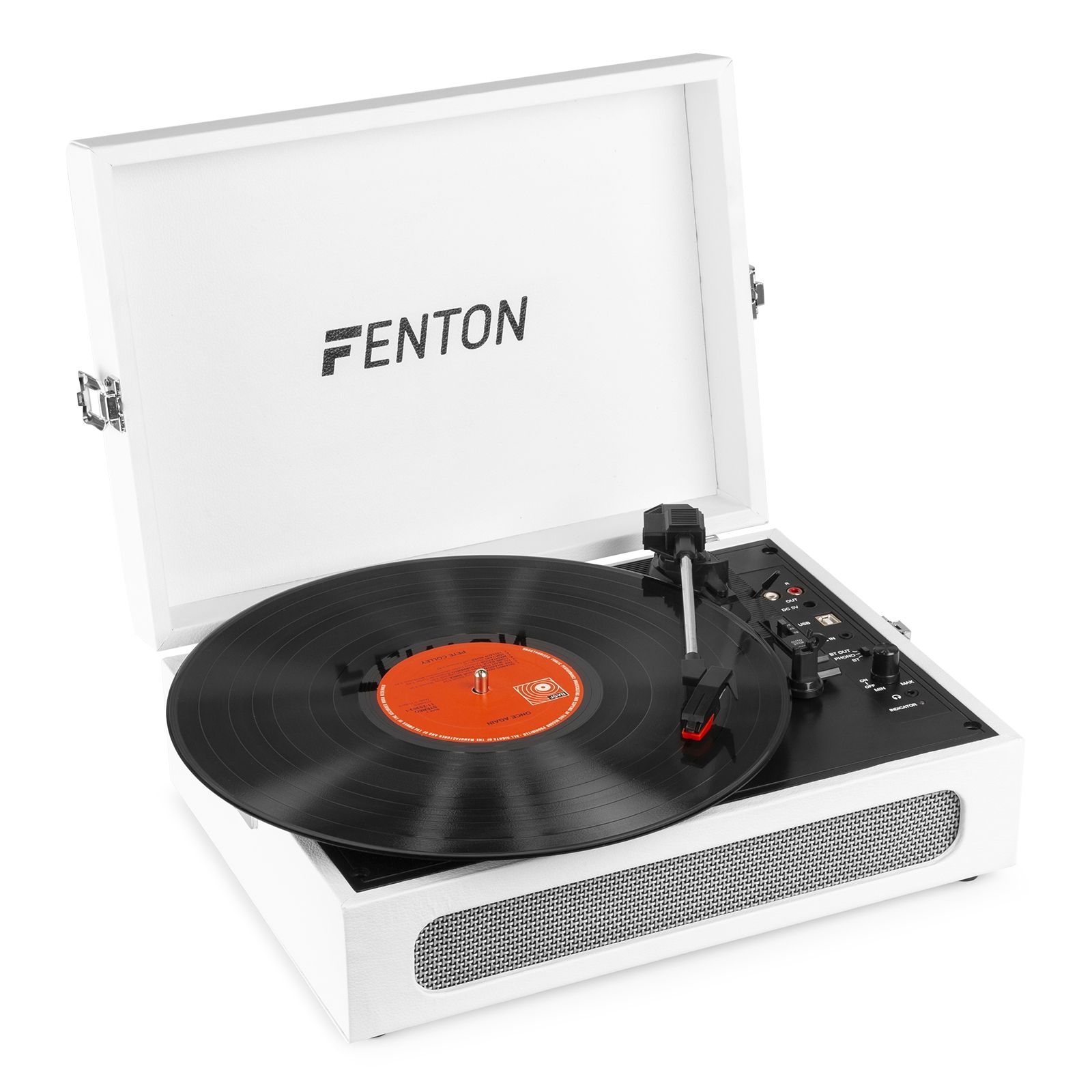 Platenspeler Bluetooth in & out - Fenton RP118 - model 2023 - Geschikt voor alle platen - Ingebouwde speakers - Beige