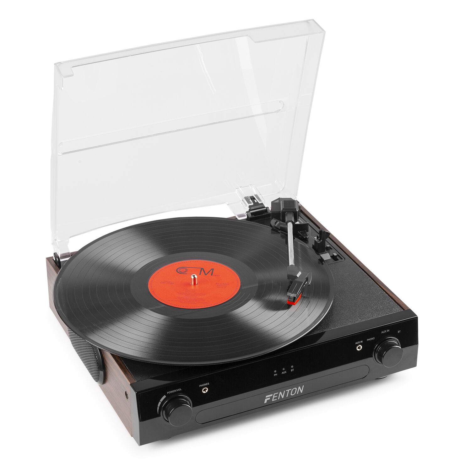 Retourdeal - Fenton RP102B platenspeler met Bluetooth, speakers en mp3