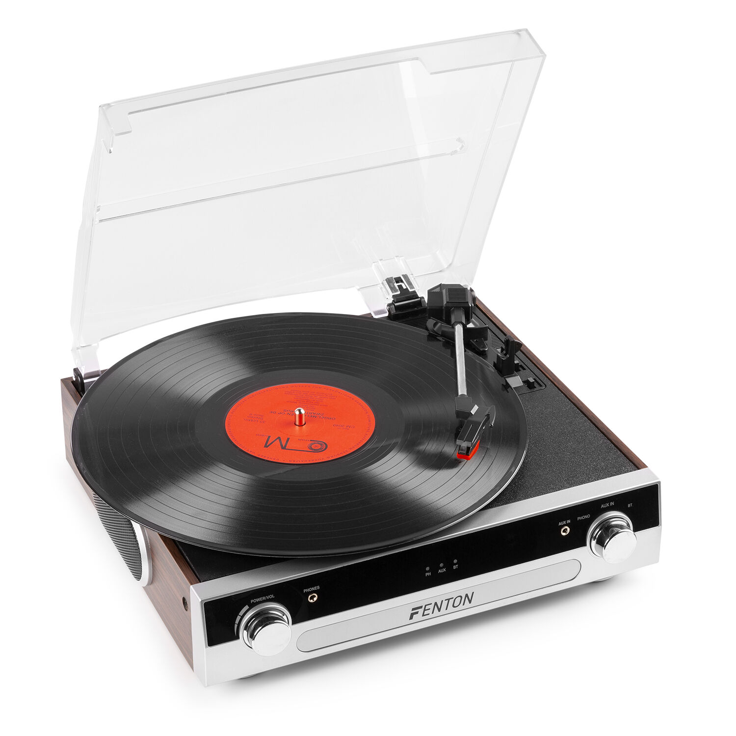 Retourdeal - Fenton RP102A platenspeler met Bluetooth, speakers en mp3