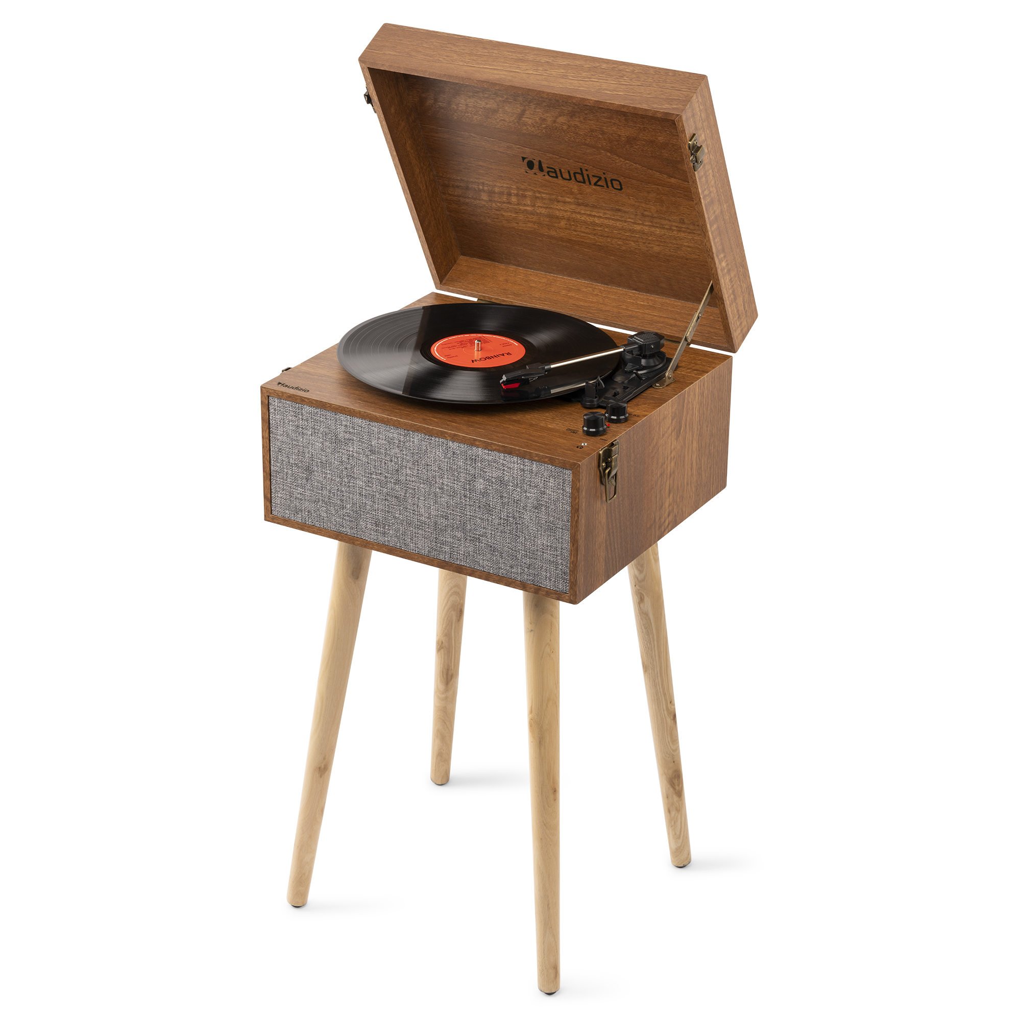 Audizio Fremont retro platenspeler met meubel - Platenspeler Bluetooth