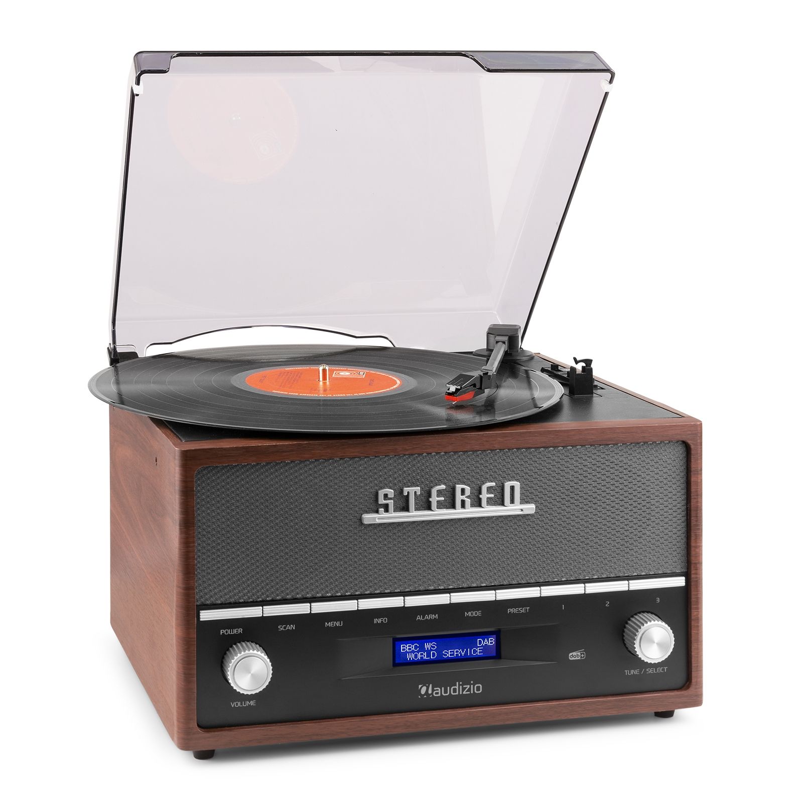 Retourdeal - Audizio Frisco - Retro platenspeler met ingebouwde DAB+