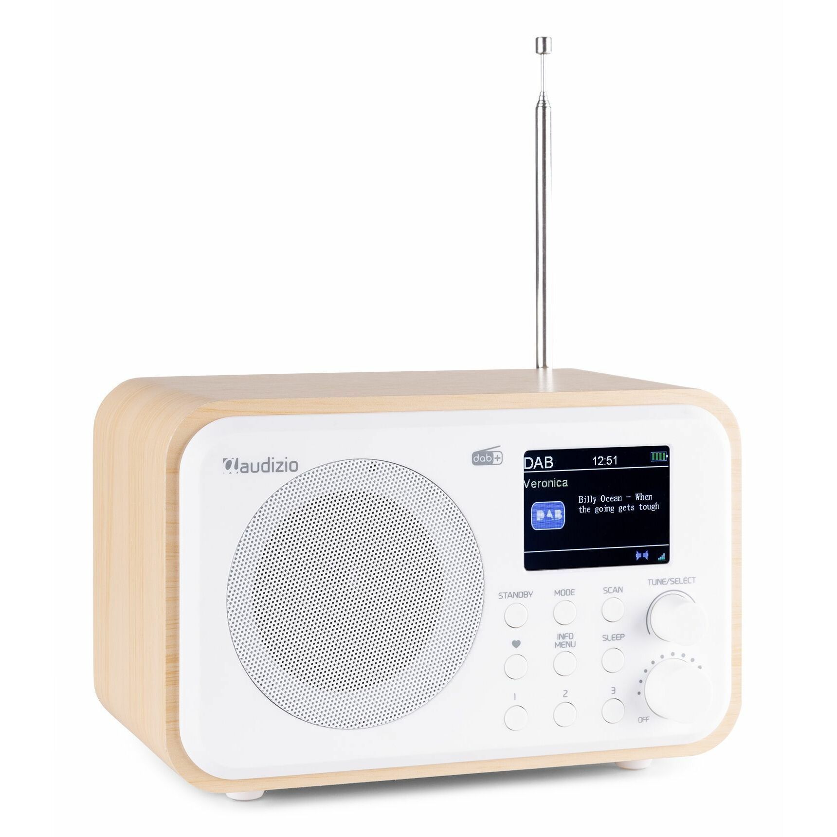 Retourdeal - Audizio Milan draagbare DAB radio met Bluetooth, FM radio