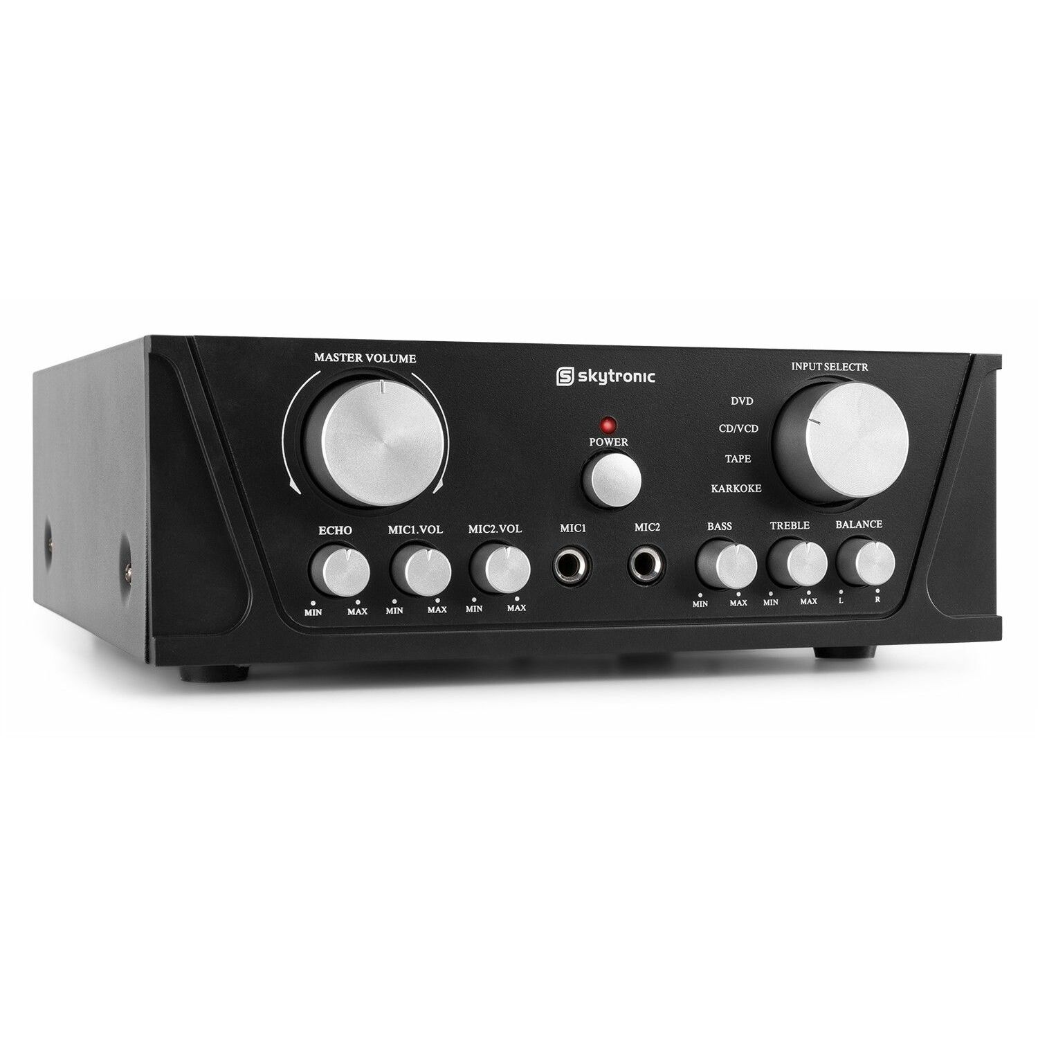 Retourdeal - SkyTronic 400W Stereo versterker met 2x Microfooningang