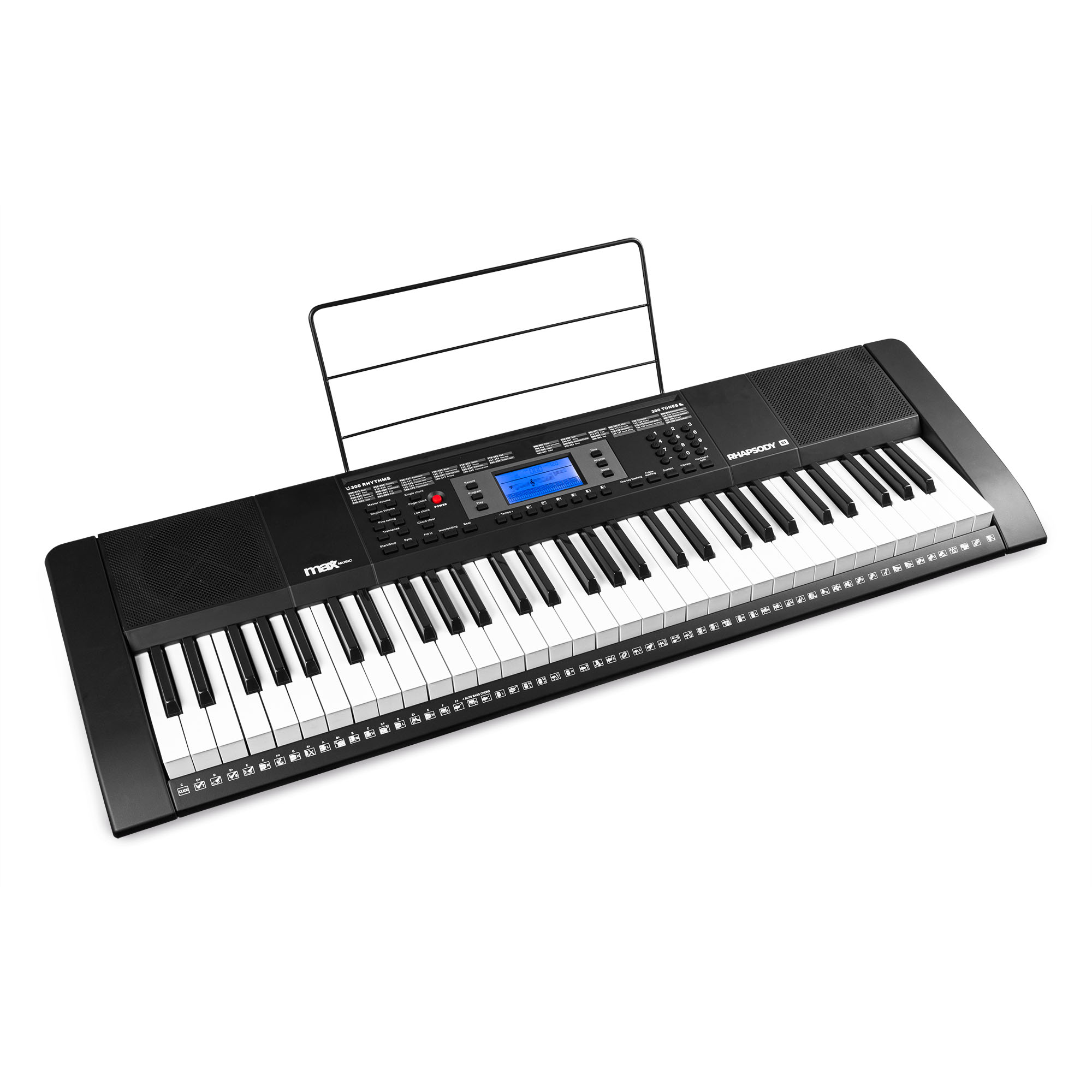 MAX Rhapsody61 elektronisch keyboard piano met 61 toetsen - inclusief