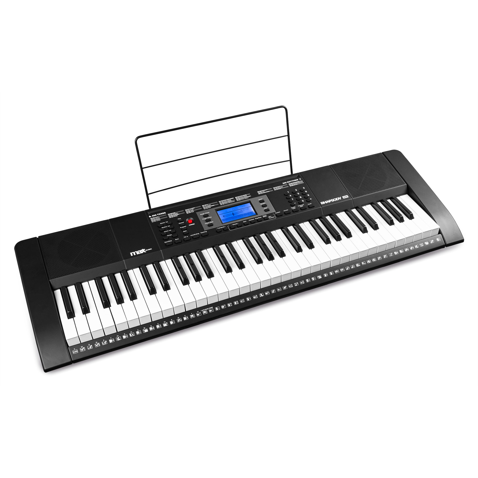 MAX Rhapsody61M keyboard piano met 61 aanslaggevoelige toetsen - Met