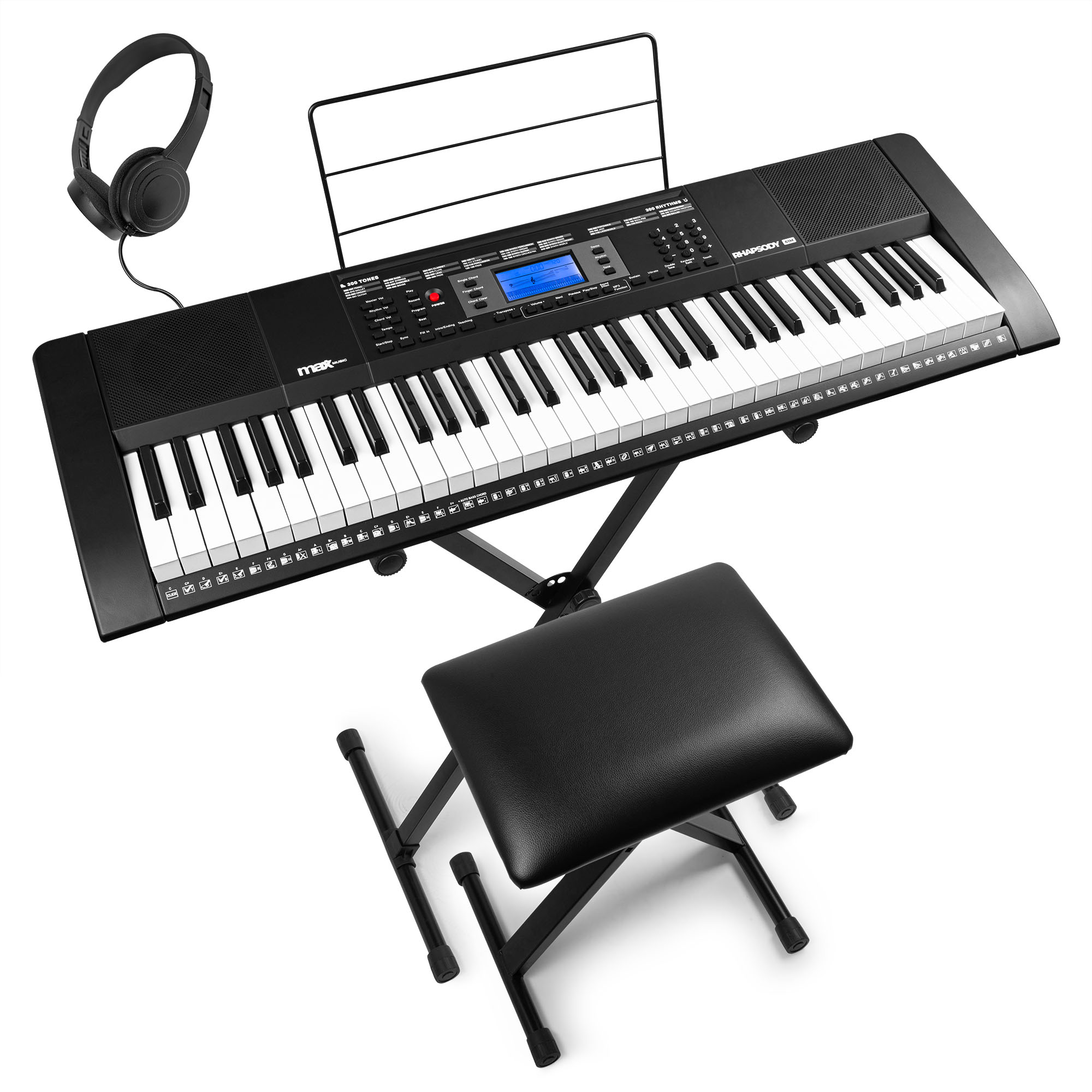 MAX Rhapsody61M Complete luxe keyboard set met 61 aanraakgevoelige