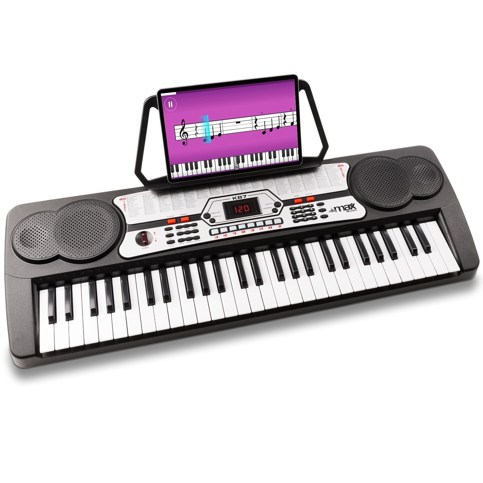 Retourdeal - MAX KB7 keyboard piano met 54 toetsen voor jong en oud
