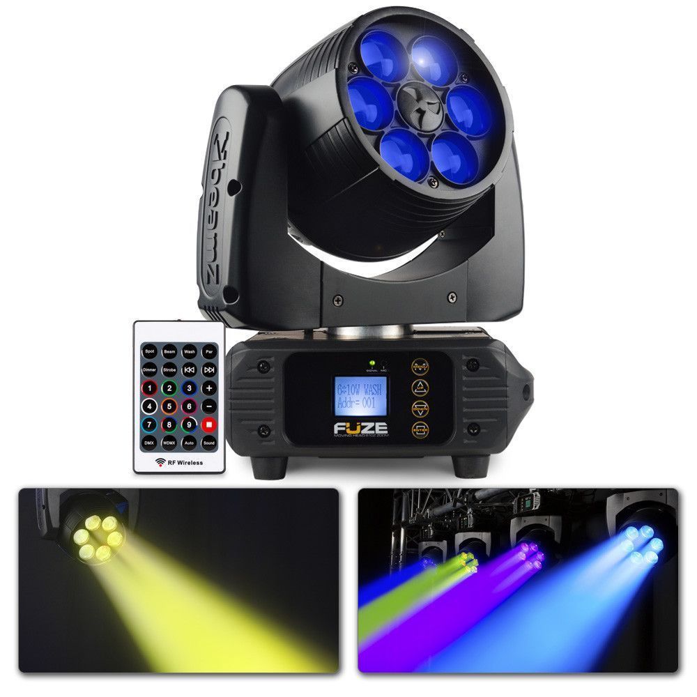 Retourdeal - BeamZ FUZE610Z Wash moving head met 6x 10W LED&apos;s