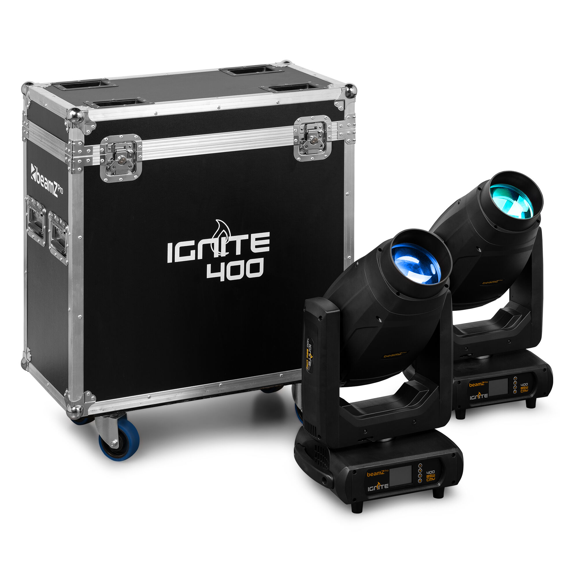 BeamZ Professional IGNITE400 moving head set van 2 stuks in flightcase