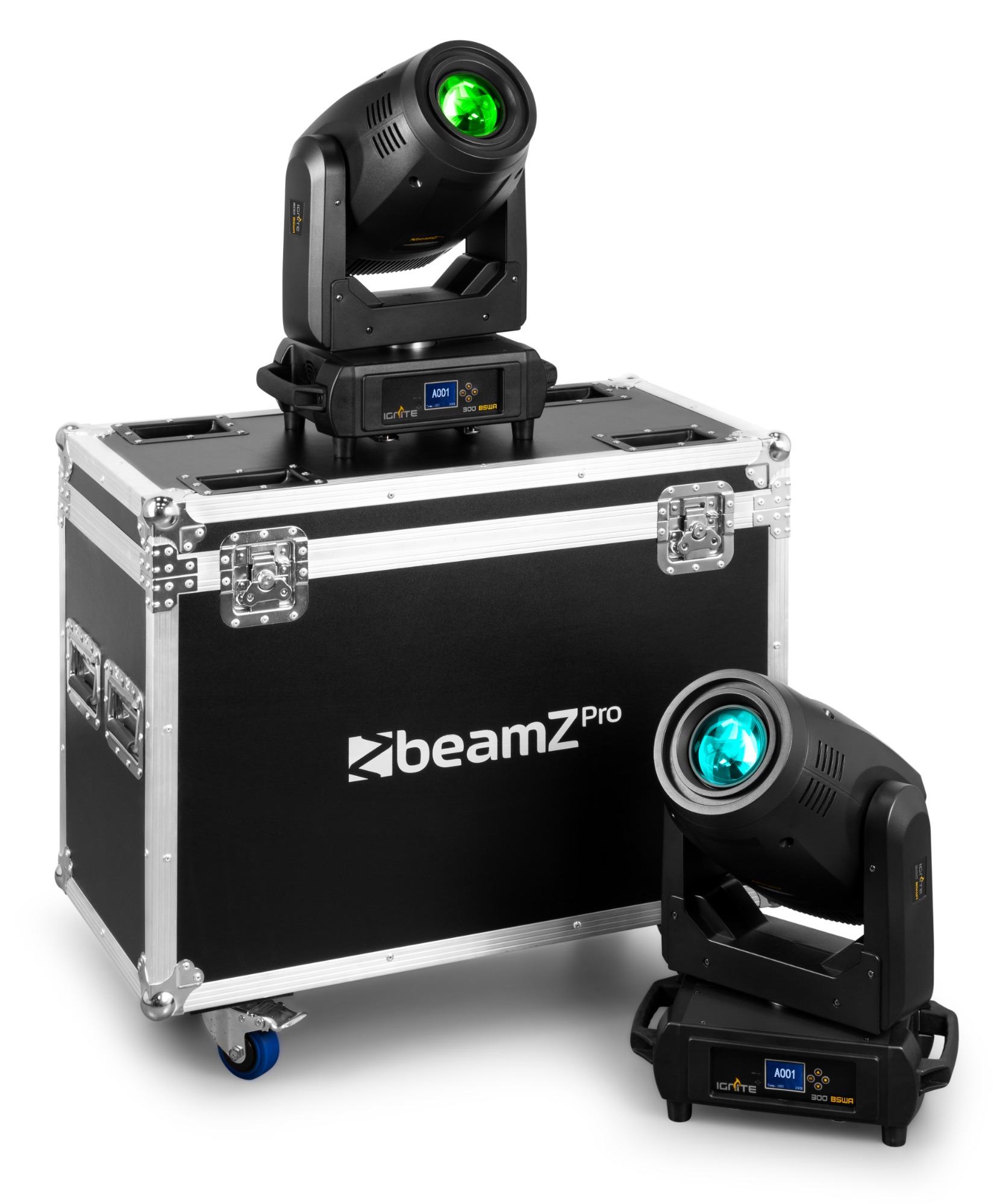 BeamZ IGNITE300A - Set van 2 BSW moving heads (beam, spot en wash) in