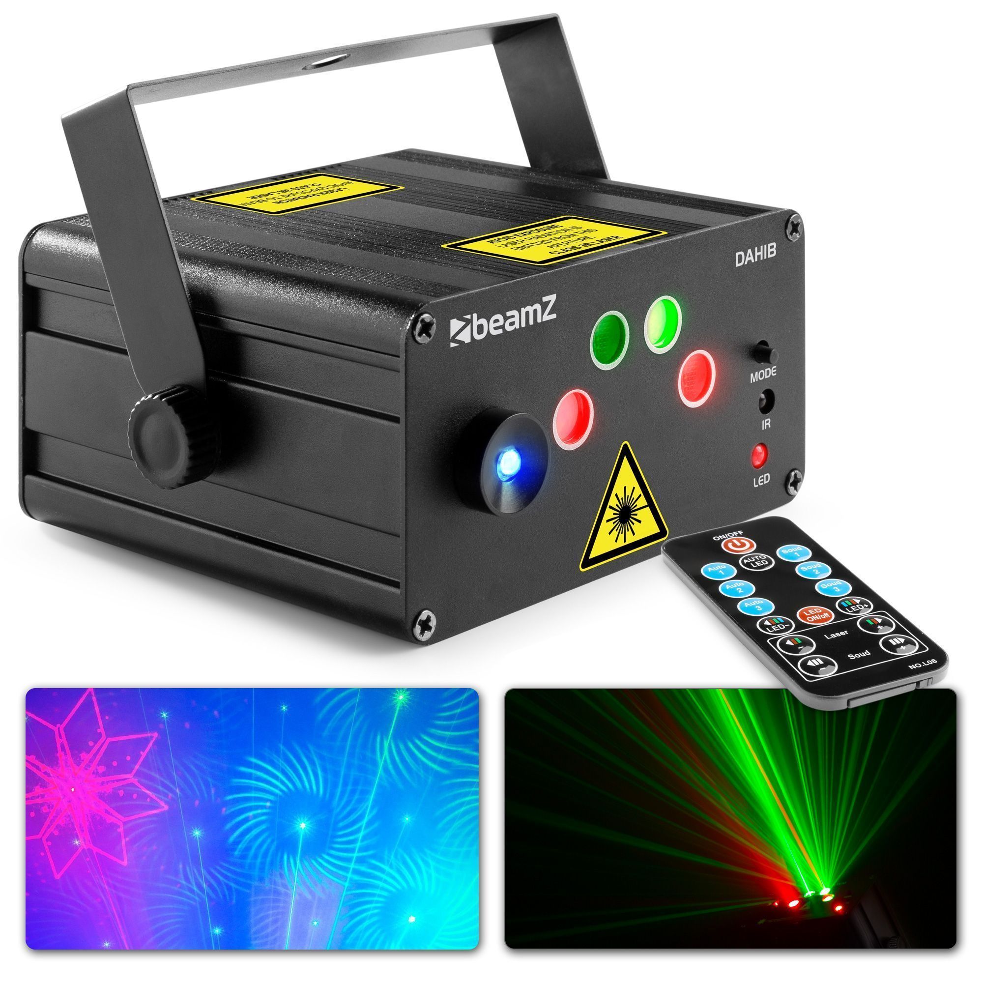 Retourdeal - BeamZ Dahib disco laser met 2 lasers en felle blauwe LED