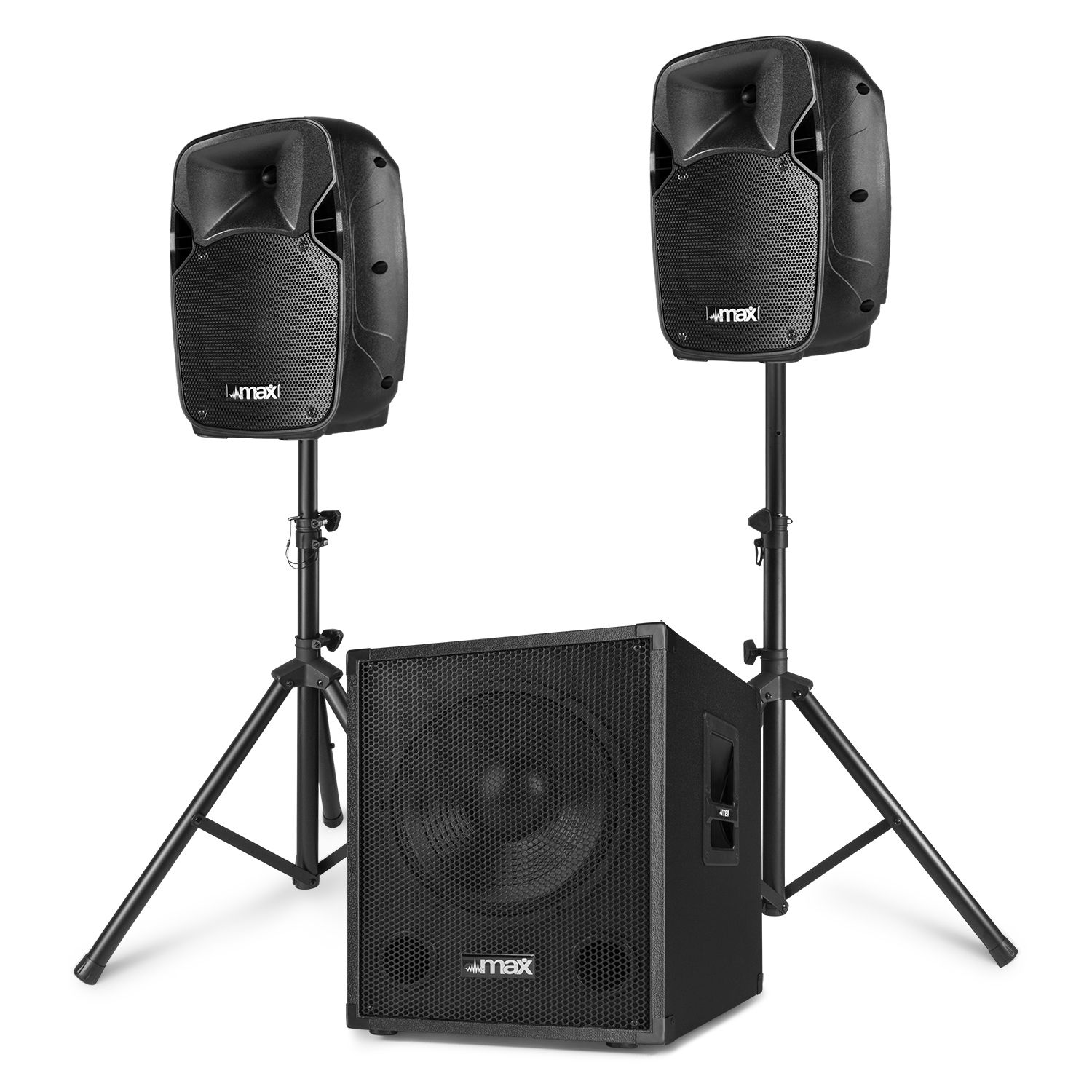 Retourdeal - MAX MX700 complete actieve 2.1 live set / speakerset -