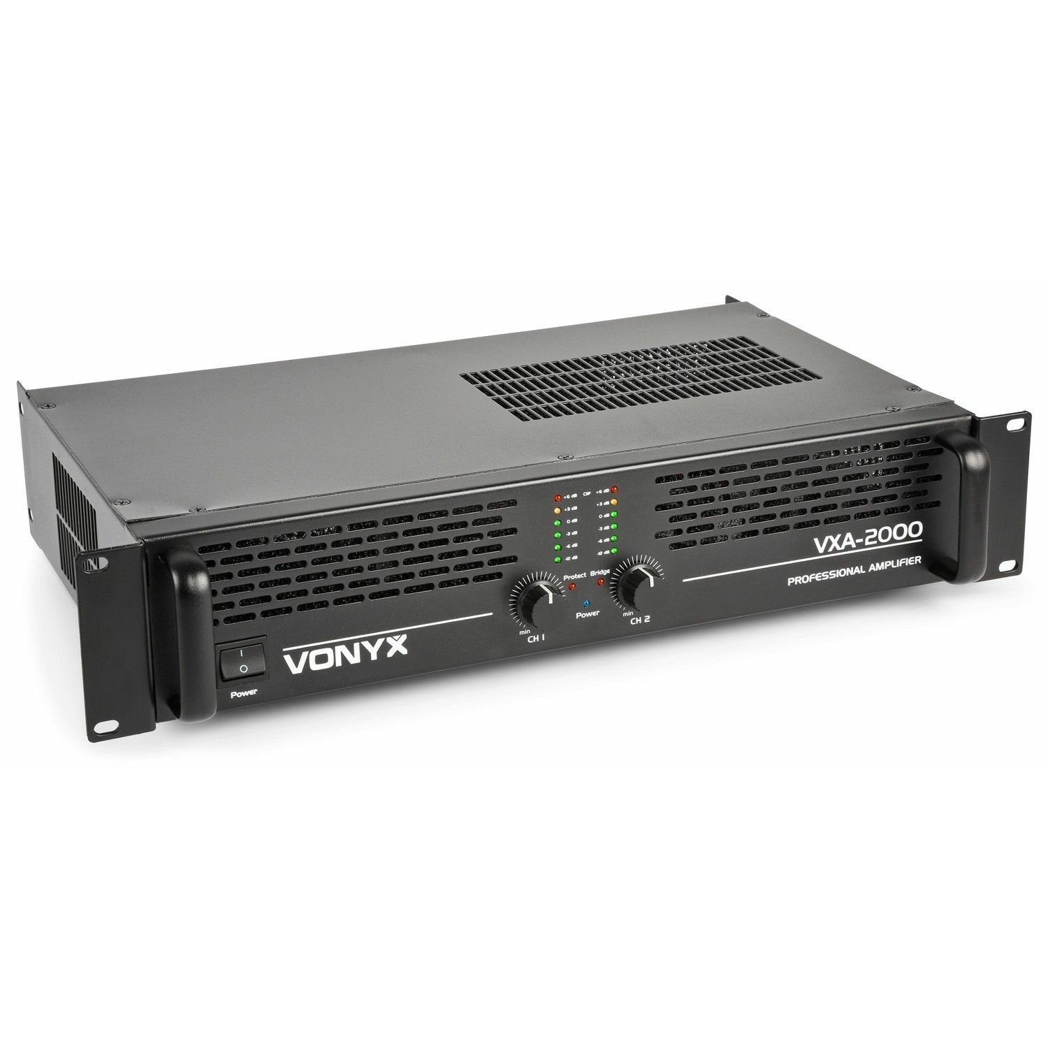 Retourdeal - Vonyx VXA-2000 PA versterker 2x 1000W met Brugschakeling