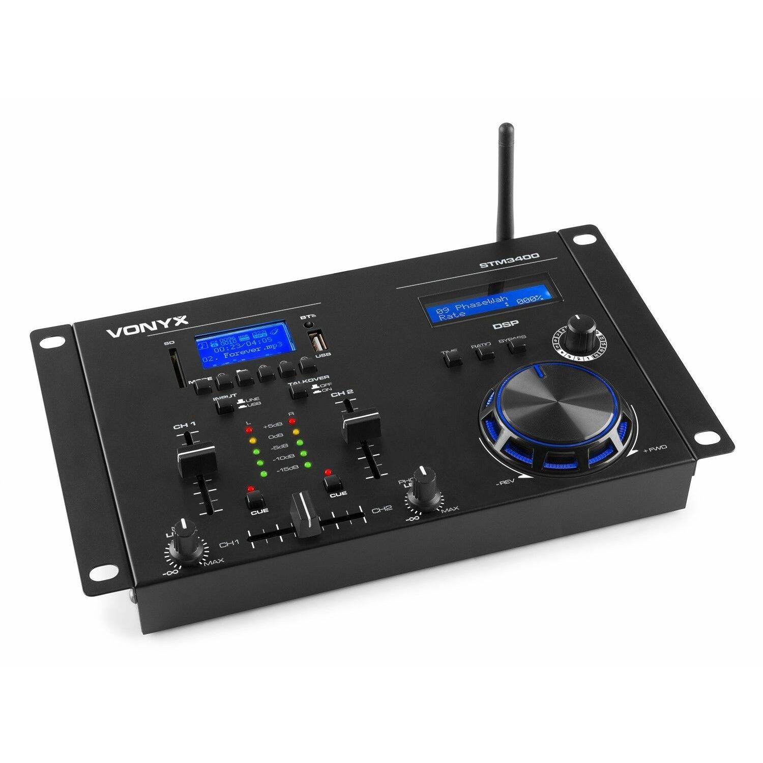 Retourdeal - Vonyx STM3400 mixer met scratch, Bluetooth en mp3