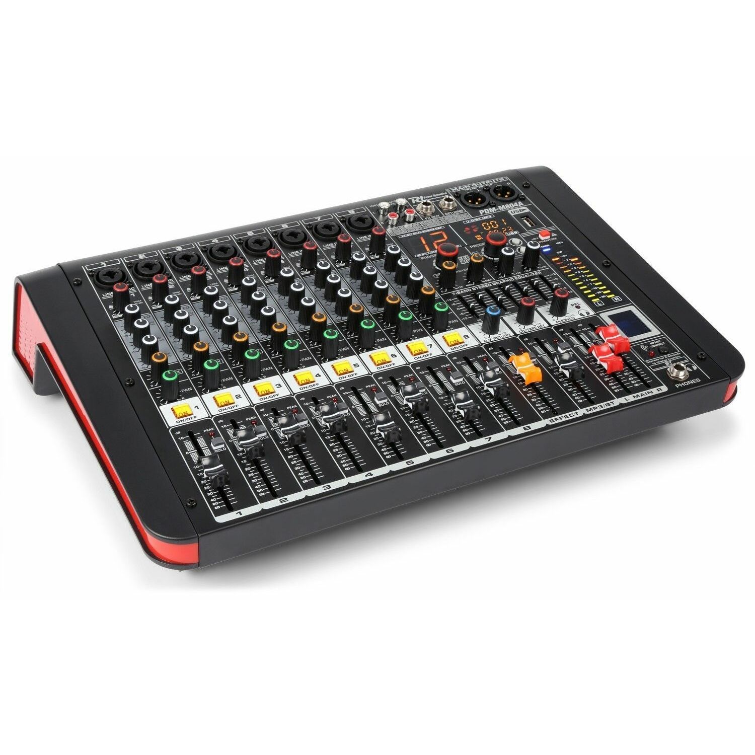 Retourdeal - Power Dynamics PDM-M804A 8 kanaals muziek mixer /