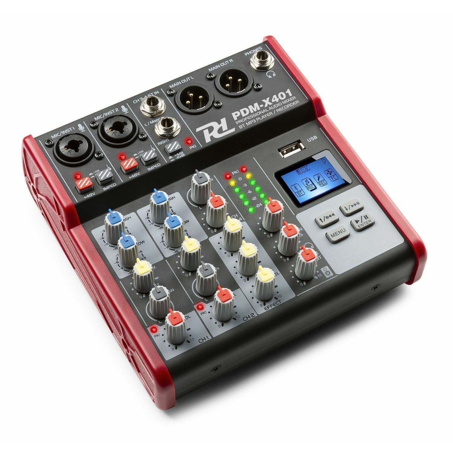 Retourdeal - Power Dynamics PDM-X401 - 4 kanaals mixer met Bluetooth