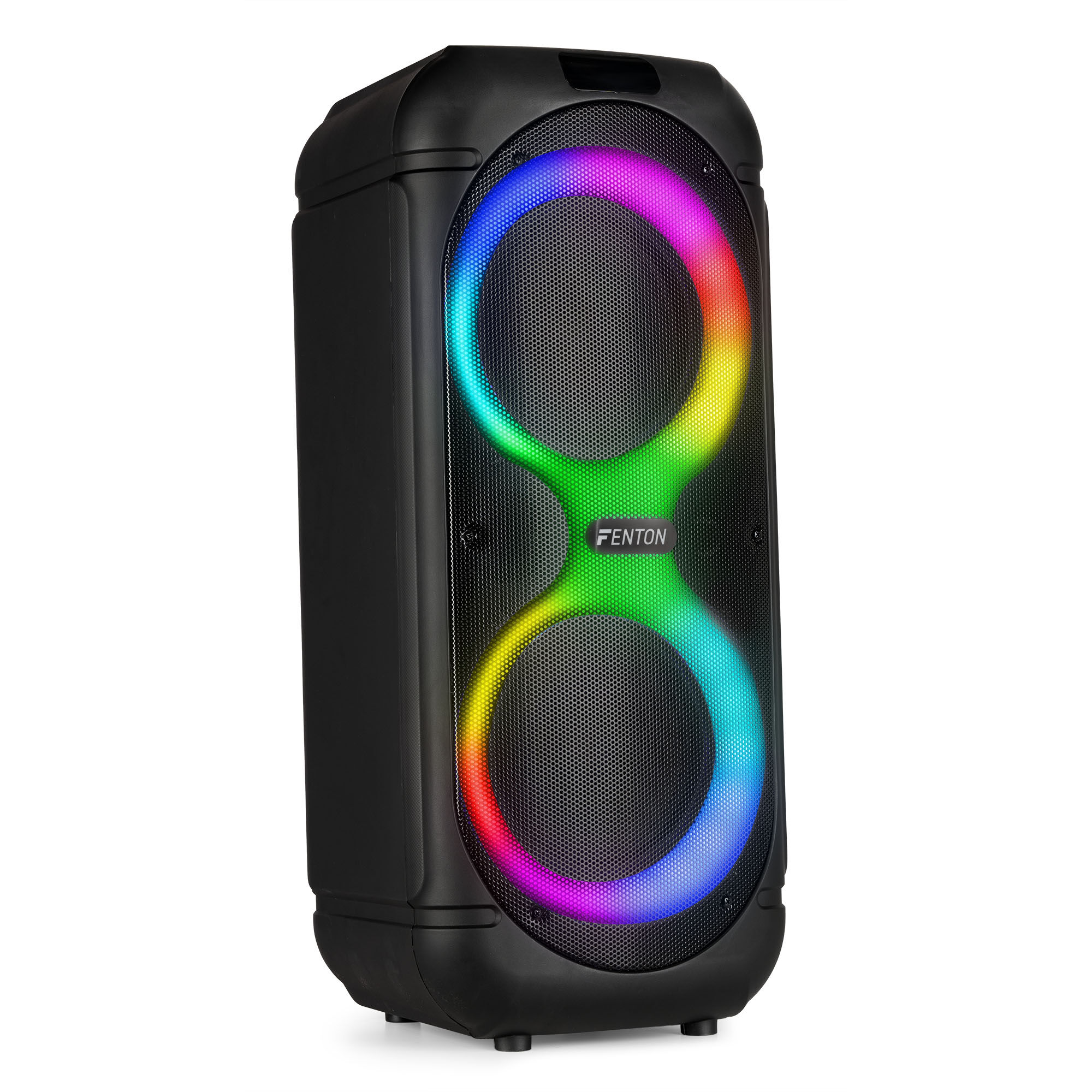 Retourdeal - Fenton Track510 Partybox - Party speaker met LED's en 2x