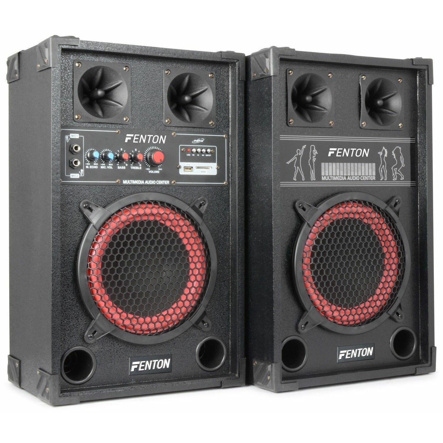 Retourdeal - Fenton SPB-8 Actieve speakerset 8" 400W met Bluetooth
