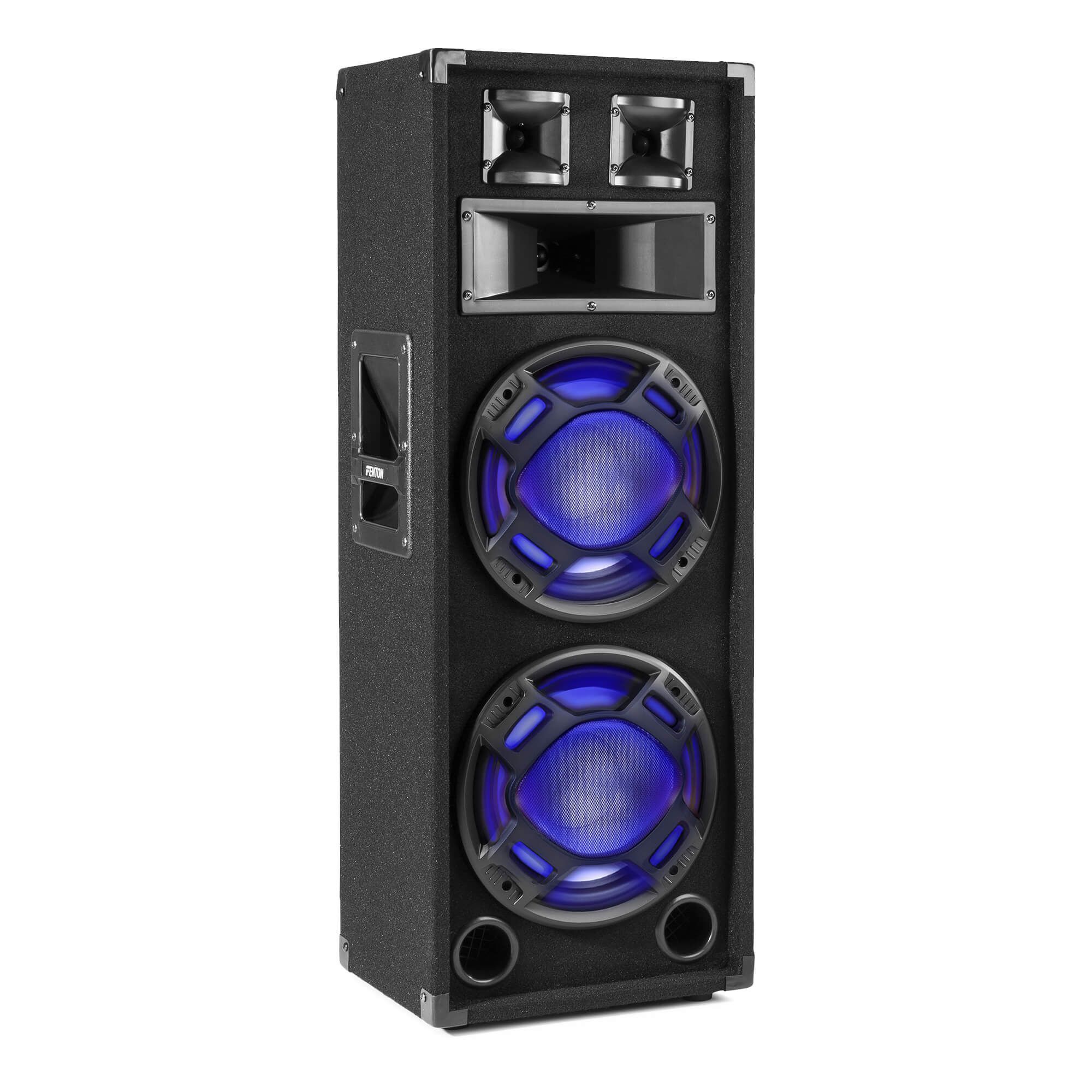 Retourdeal - Fenton BS210 disco speaker 2x 10" met LED&apos;s - 800W