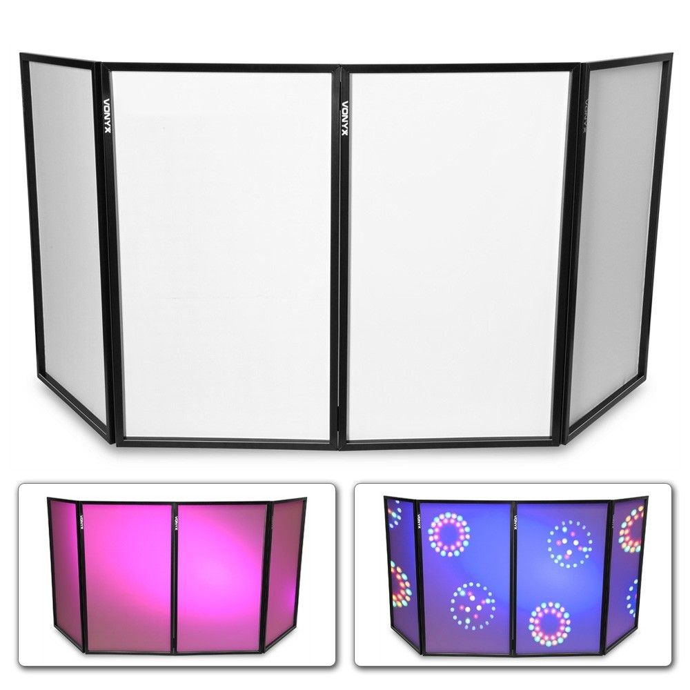 Retourdeal - Vonyx DB2 inklapbaar DJ booth scherm - 280 x 120cm totaal