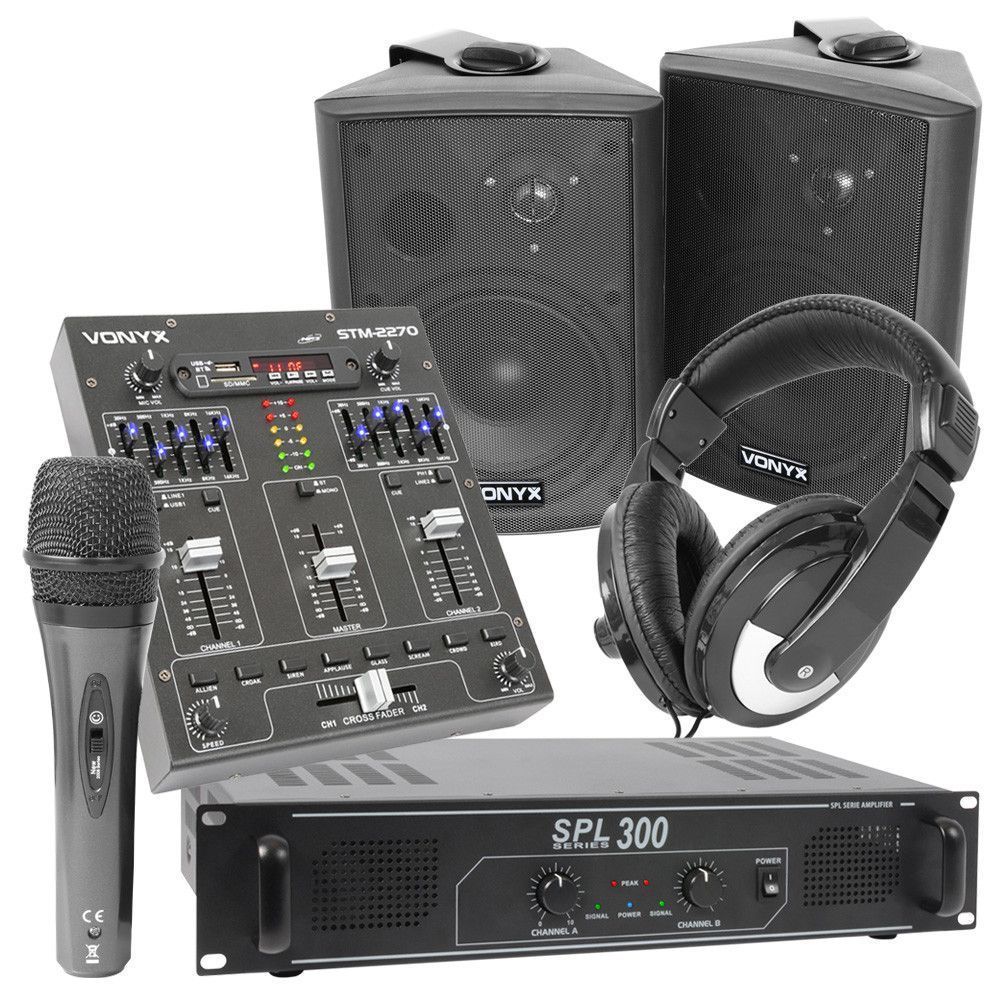 SkyTec geluidsinstallatie "Small DJ" met o.a. Bluetooth mixer