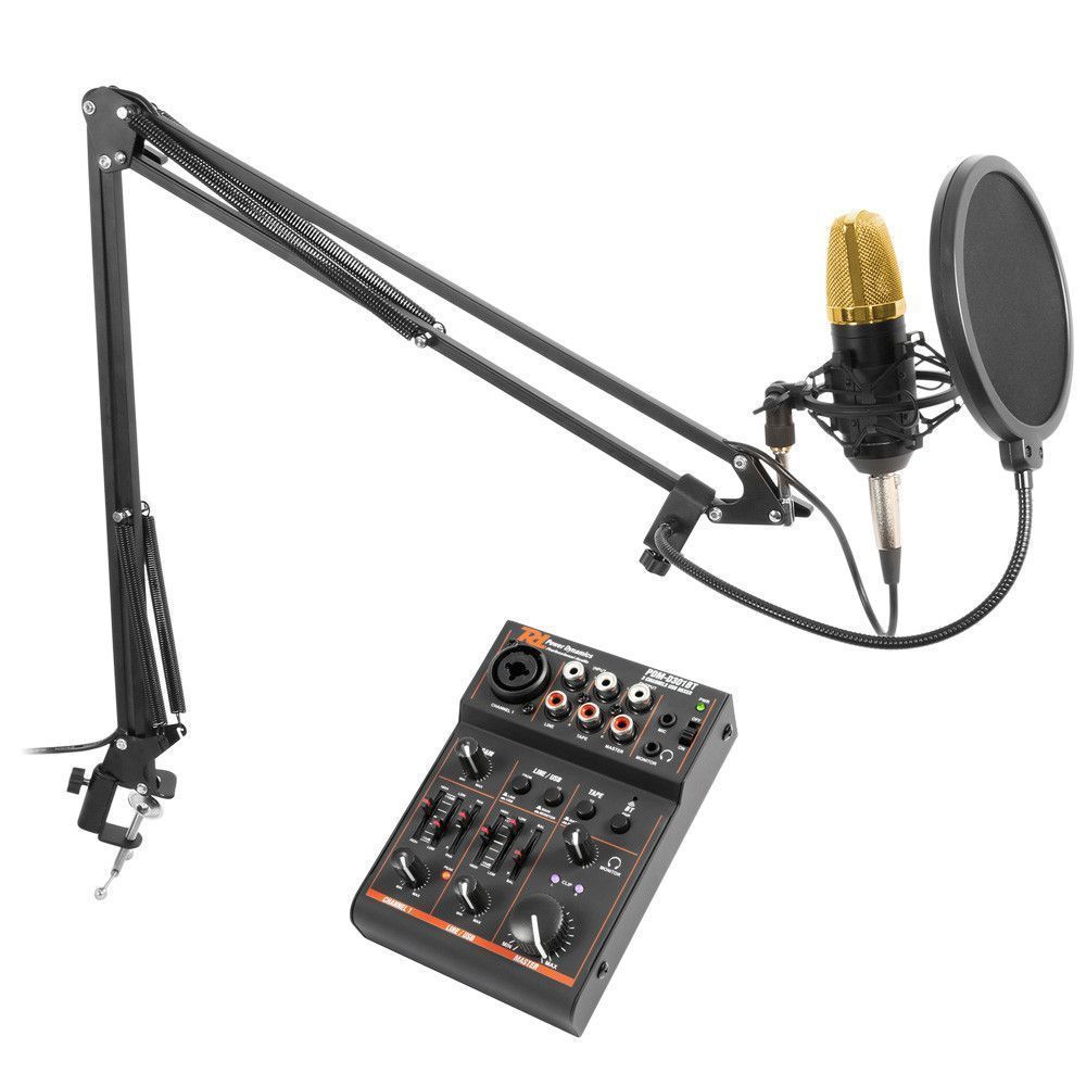 Vonyx CMS400B studiomicrofoon met arm en USB Bluetooth mixer
