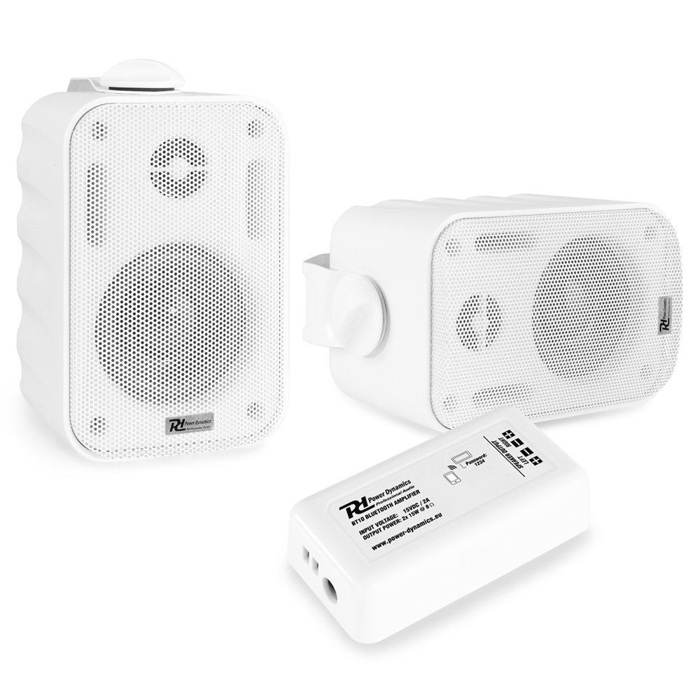 Bluetooth opbouw speakerset 3" voor o.a. overkapping, etc. - Wit