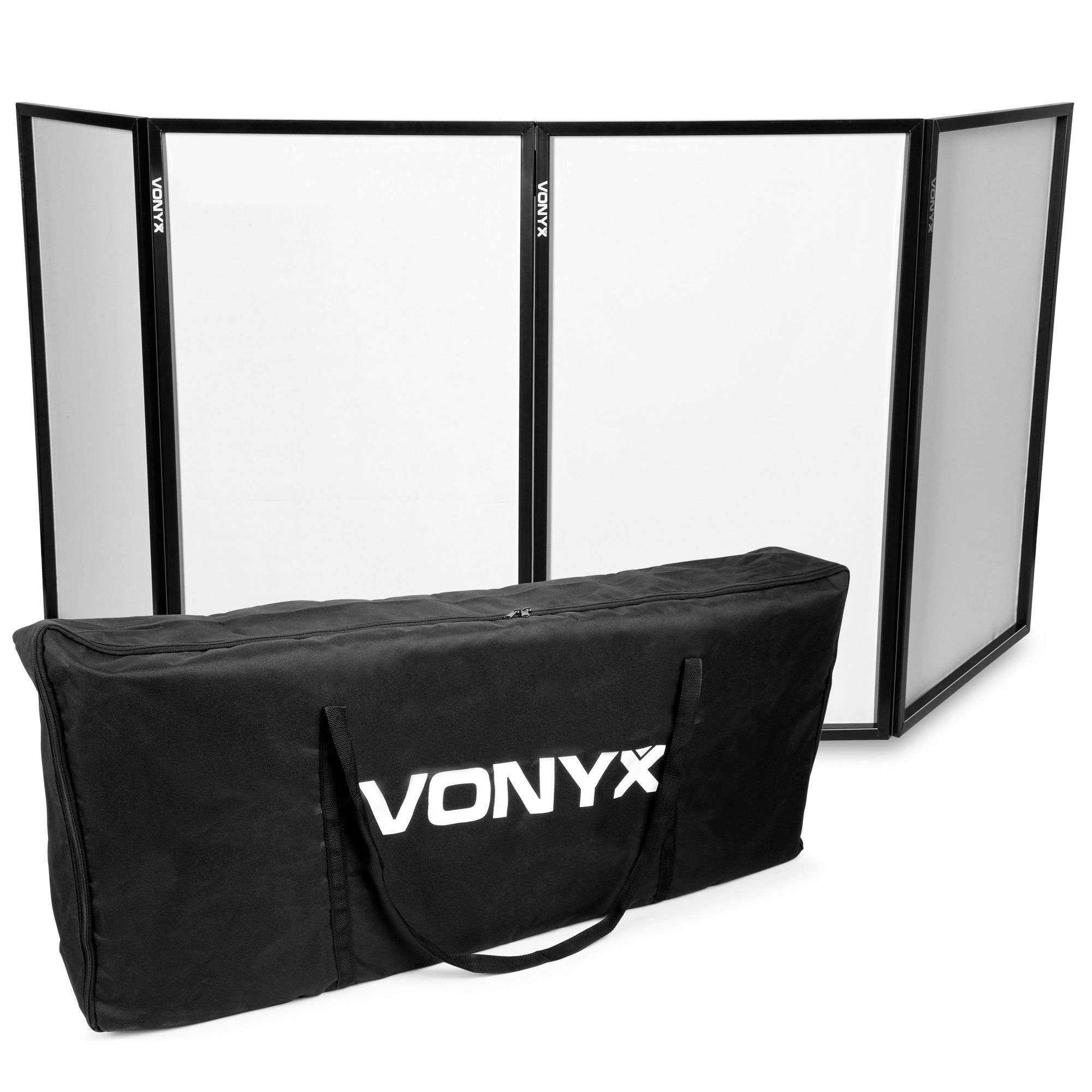 Vonyx DB2 inklapbaar DJ booth scherm met tas - 280 x 120cm totaal -