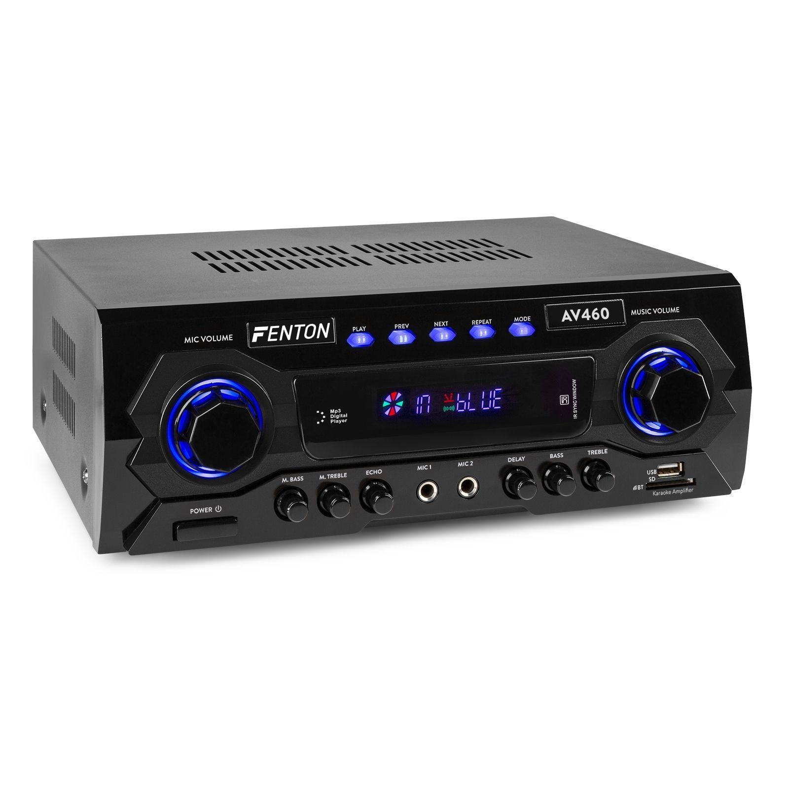 Toeschouwer burgemeester fax Fenton AV460 karaoke versterker met Bluetooth, mp3 speler, echo en  equalizer kopen?