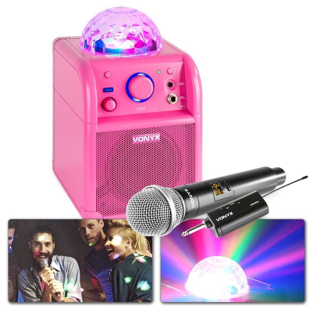 Onderhandelen eenvoudig Th Vonyx SBS50P accu Bluetooth karaoke set met draadloze microfoon en  lichteffect kopen?