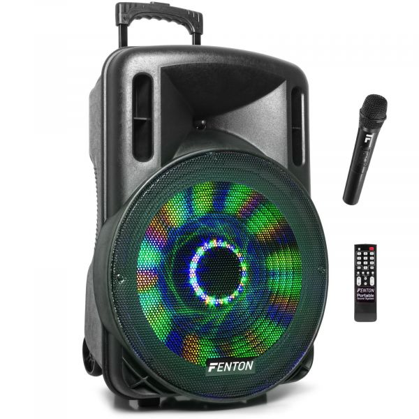 Smederij Zegenen Pelgrim Fenton FT15LED karaoke speaker 800W 15" met LED verlichting kopen?