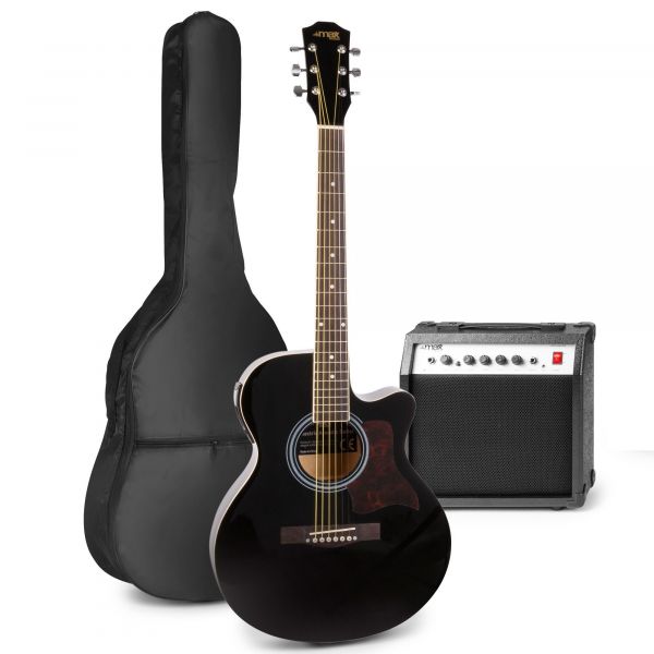 betekenis Hoes Giftig MAX ShowKit elektrisch akoestische gitaarset met 40W versterker - Zwart  kopen?