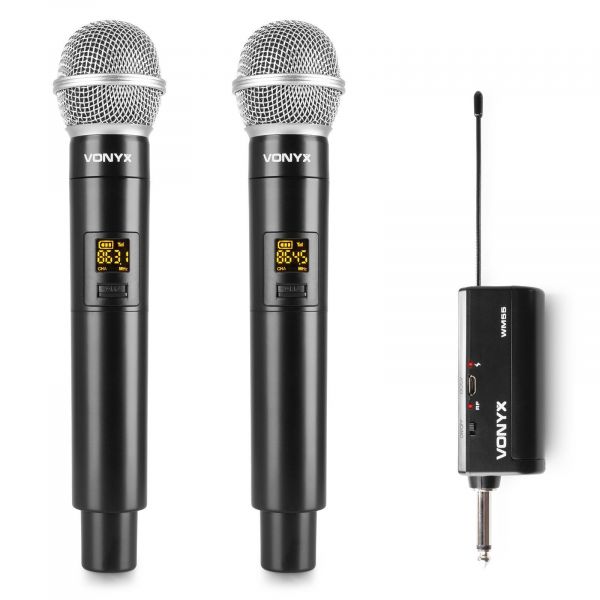 Oefening Geestelijk Volharding Vonyx WM552 plug-in draadloze microfoonset met 2 microfoons - UHF kopen?