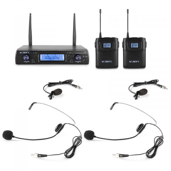 voordelig vrede Minnaar Vonyx WM62B dubbele draadloze headset microfoon UHF - 16 kanaals kopen?