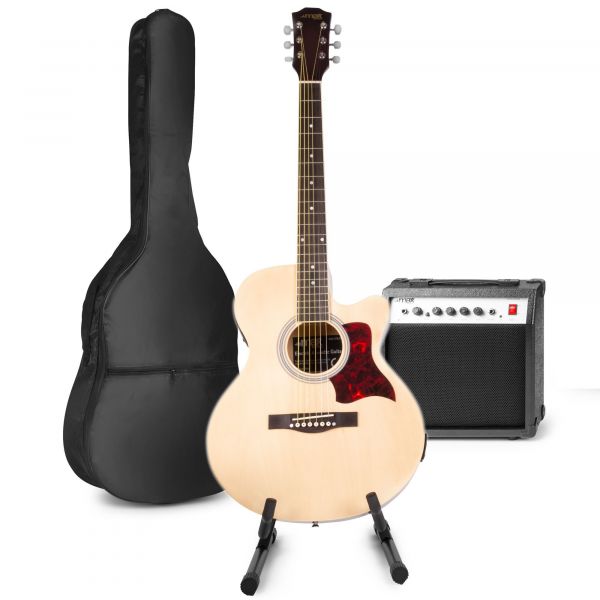 Farmacologie stap in Zelfrespect MAX ShowKit elektrisch akoestische gitaarset met gitaarstandaard - Hout  kopen?