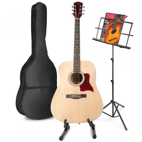aanvaardbaar analogie Massage MAX SoloJam Western akoestische gitaar met muziek- en gitaarstandaard -  Hout kopen?