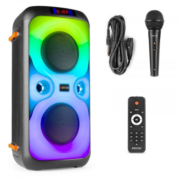 Met andere bands schoonmaken kijken Karaoke box met microfoon - Fenton BoomBox440 - Karaoke set Bluetooth, accu  en echo effect - 180W kopen?