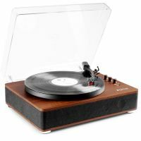 Fenton RP162D hifi retro platenspeler met Bluetooth in/out en speakers - Donkerbruin (Walnoot)