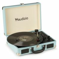 Retourdeal - Audizio RP114BL - Retro platenspeler in blauwe koffer - platenspeler met boxen en PC software