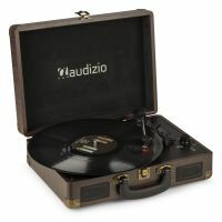 Retourdeal - Audizio RP114W - Retro platenspeler in houtlook koffer - platenspeler met boxen en PC software