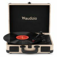 Audizio RP116LW retro platenspeler met Bluetooth in/out - Platenspeler in koffer - Lichtbruin