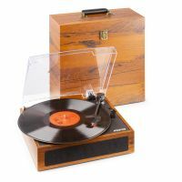 Fenton RP170L platenspeler met Bluetooth en bijpassende platenkoffer - Lightwood