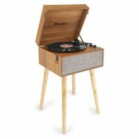 Audizio Fremont retro platenspeler met meubel - Platenspeler Bluetooth met afneembare poten