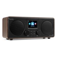 Audizio Foza internetradio - DAB radio met Bluetooth - Digitale radio met stereo speakers - Houtlook