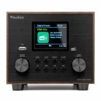 Audizio Vieste DAB radio met subwoofer - Digitale radio met Bluetooth - DAB+ en FM - 60W - Houtlook