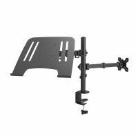 Audizio CMA10L monitor arm met laptopstandaard - Universele monitor beugel voor 13 - 32 inch monitor