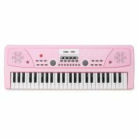 MAX KD49P keyboard kinderen - speelgoed piano kinderen - Met microfoon, effecten & demo-songs - Roze